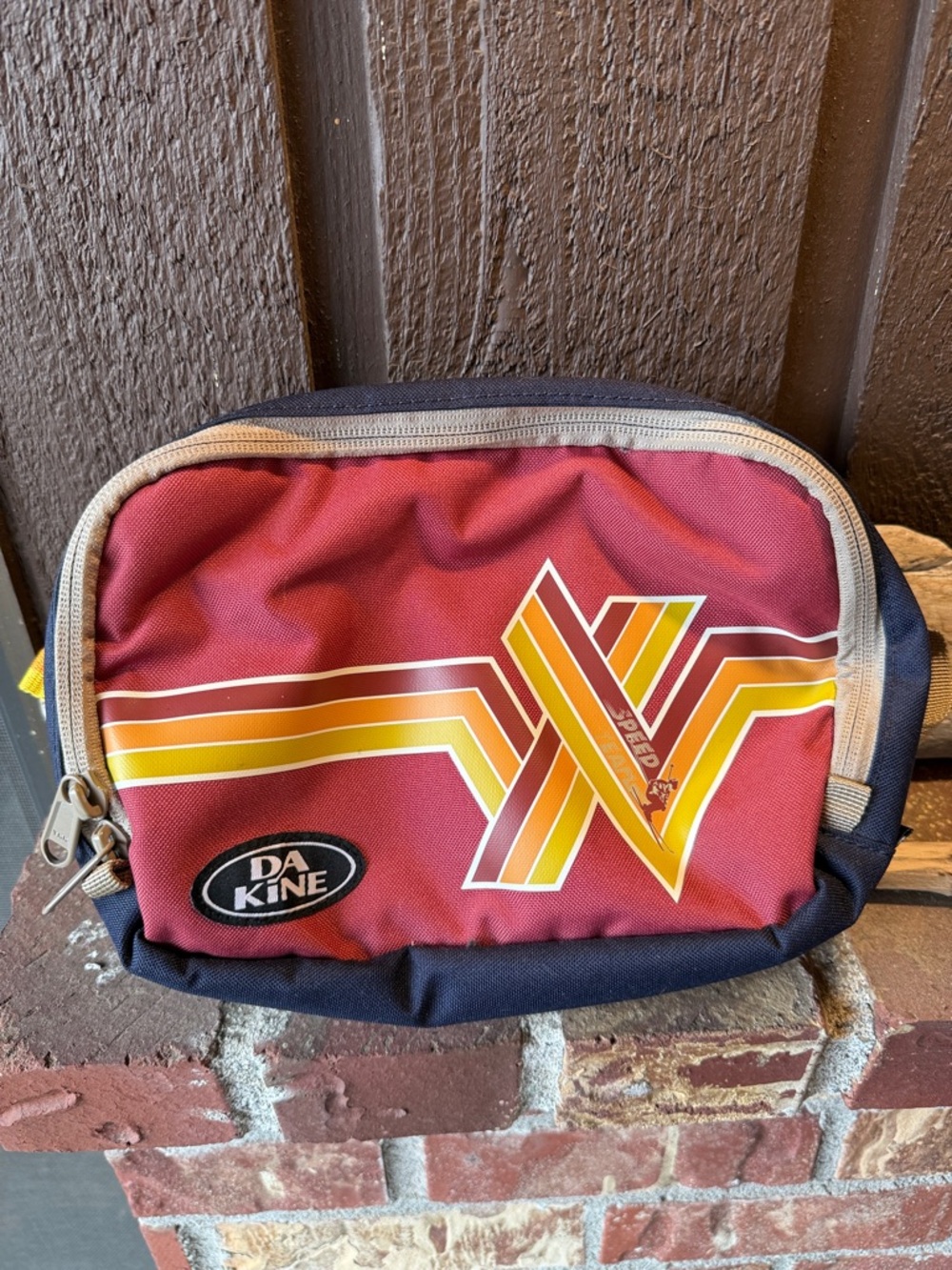 DaKine Men's Maroon and Navy Travel Pouch skiing speed